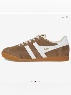 Gola Brown Suede Sneakers with White Stripes